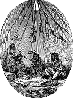 Tribe Prints: American Indian Medicine Lodge, 1868