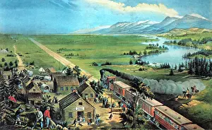 Track Prints: American Transcontinental Railroad, 19th Century