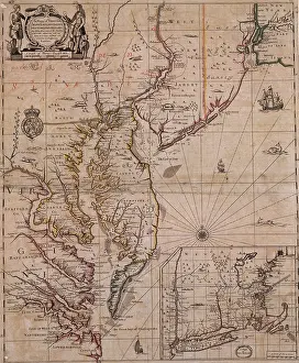 Cartography Prints: America's East Coast, 1679