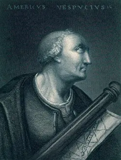 Italian Prints: Amerigo Vespucci, Italian Explorer