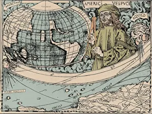 16th Prints: Amerigo Vespucci, Italian Explorer