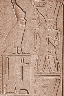 Carvings Prints: Ancient Stone Carvings, Karnak, Egypt