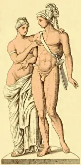 Roman Prints: Aphrodite and Ares, Greek Olympians