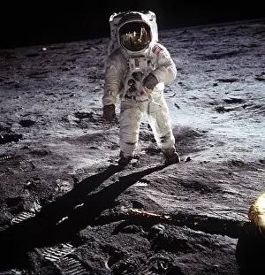 Space Prints: Apollo 11, Astronaut Buzz Aldrin Moonwalk, 1969