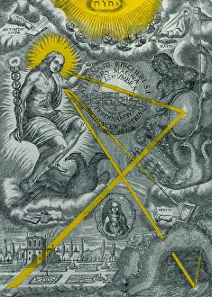 Angels Prints: Ars Magna Lucis, Threefold Universe, 1646