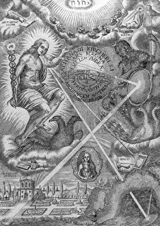 Angels Prints: Ars Magna Lucis, Threefold Universe, 1646