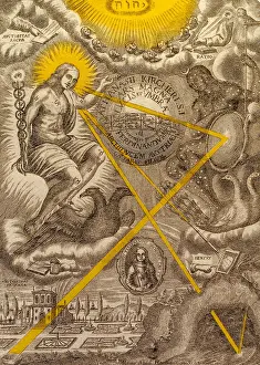 Angels Prints: Ars Magna Lucis, Threefold Universe, 1646