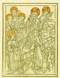 Angels Prints: Art of Dying, Temptation of Pride, 15th Century