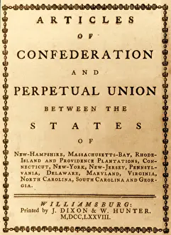 Text Prints: Articles of Confederation, 1777