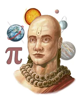 Math Prints: Aryabhata, 6th Century Indian Mathematician