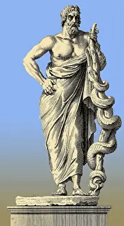Ascelpius Prints: Asclepius, Greek God of Medicine