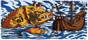 Animalium Prints: Aspidochelone, Legendary Sea Monster