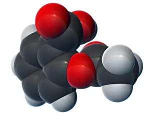 Atomic Prints: Aspirin, Molecular Model