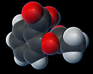 Atomic Prints: Aspirin, Molecular Model