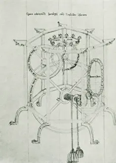 Design Prints: Astrarium Sketch by Giovanni de Dondi