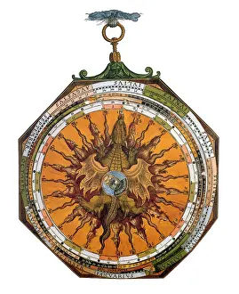 Universe Prints: Astronomicum Caesareum, Dragon Centerpiece, 1540