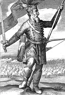 Roman Prints: Atilla the Hun, 5th Century