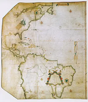 Cartography Prints: Atlantic Ocean, Map from 1601