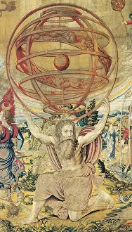 Arts Prints: Atlas Supporting the Armillary Sphere, 1530