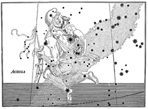 Asterism Prints: Auriga Constellation, Bayer, 1603