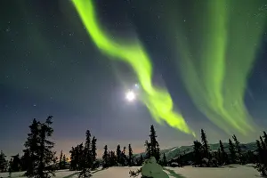 Alaska Prints: Aurora Borealis, White Mountains of Alaska