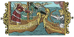 Norse Prints: Awilda and Rusila Battle Prince Alf, 5th Century