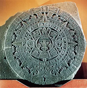 Horology Prints: Aztec Calendar Stone