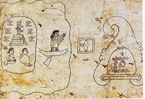 Icon Prints: Aztec Journey from Aztlan, Codex Boturini, 16th Century