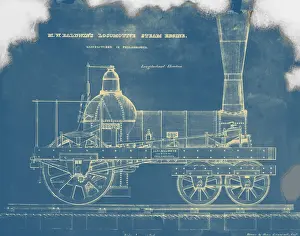 Engine Prints: Baldwin Steam Locomotive, 19th Century
