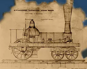 Transport Prints: Baldwin Steam Locomotive, 19th Century