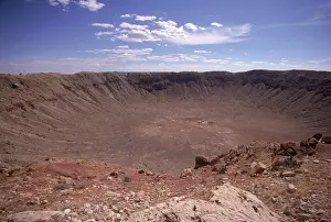 Prints of Meteor Crater, Arizona. It is also called the Barringer Crater, after the mining engineer who first suggested that it was formed by a meteor impact : Barringer Crater a Meteor Crater, Arizona