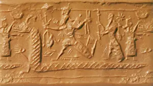 Stone Prints: Battle Between Marduk and Tiamat