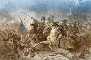 Charge Prints: Battle of Shiloh, Charge of General Grant, 1862