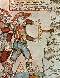 Scandinavia Prints: Baugi Drills a Hole in the Mountain