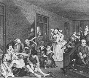 Hospital Prints: 'Bedlam' by William Hogarth, 1735