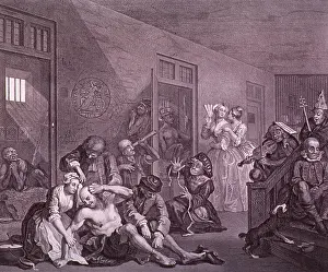 Hospital Prints: 'Bedlam' by William Hogarth, 1735