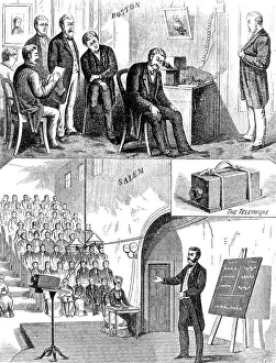 Transmission Prints: Bell and Watson Demonstrate Telephone, 1877