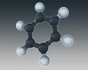 Atomic Prints: Benzene, Molecular Model