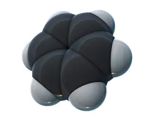 Atomic Prints: Benzene, Molecular Model