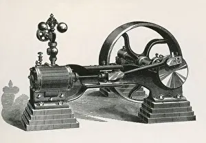 Science Prints: Bigelow Stationary Engine