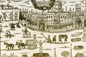 Middle Ages Prints: Black Death, Medieval Bubonic Plague