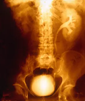 Stone Prints: Blocked, Dilated Uterer (Kidney Stone)