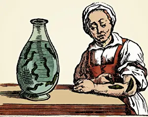 Humors Prints: Bloodletting, Leech Method