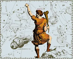 Asterism Prints: Bootes Constellation, 1687