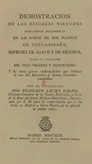 Francisco Prints: Botanical remedies described by Francisco Javier Balmis