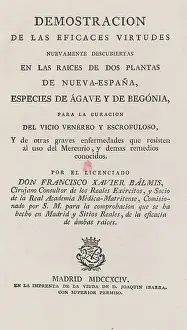 Francisco Prints: Botanical remedies described by Francisco Javier Balmis