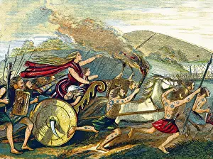 Warfare Prints: Boudica Leading Rebellion, 60 AD