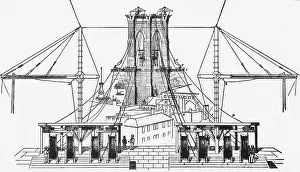 Cities Prints: Brooklyn Bridge Diagram