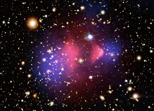 Astronomy Prints: Bullet Cluster, 1E 0657-56