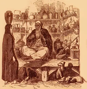 Market Prints: A Cairo street trader displays his wares